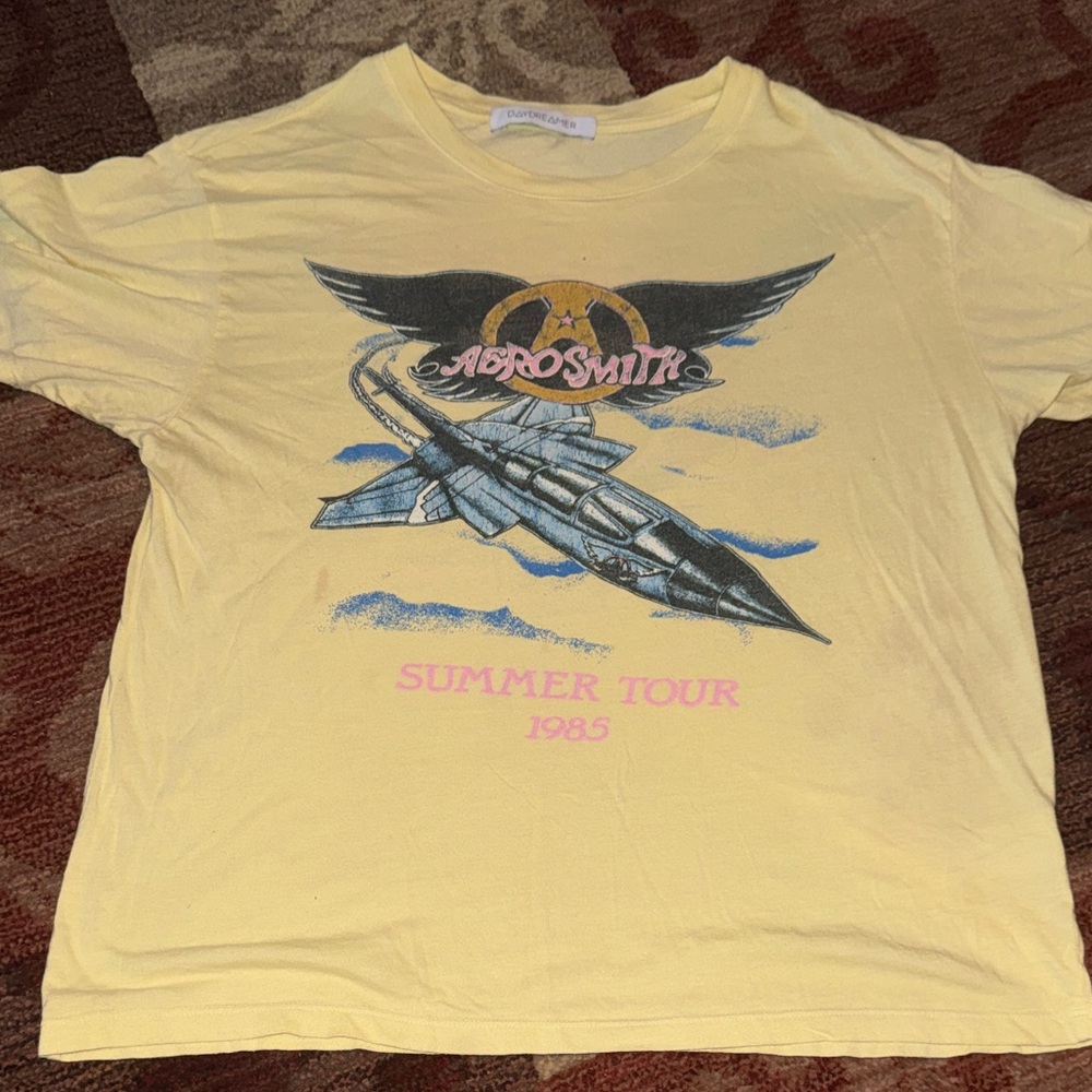 Daydreamer Yellow Aerosmith Graphic Tee